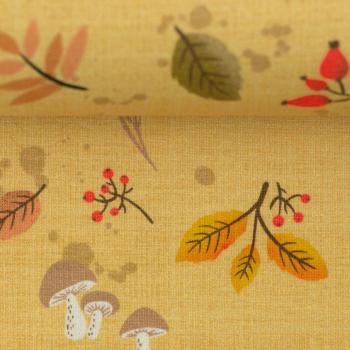 Preview: Baumwoll Jersey Igel Iggi Kombi Senf by Christiane Zielinski von Swafing